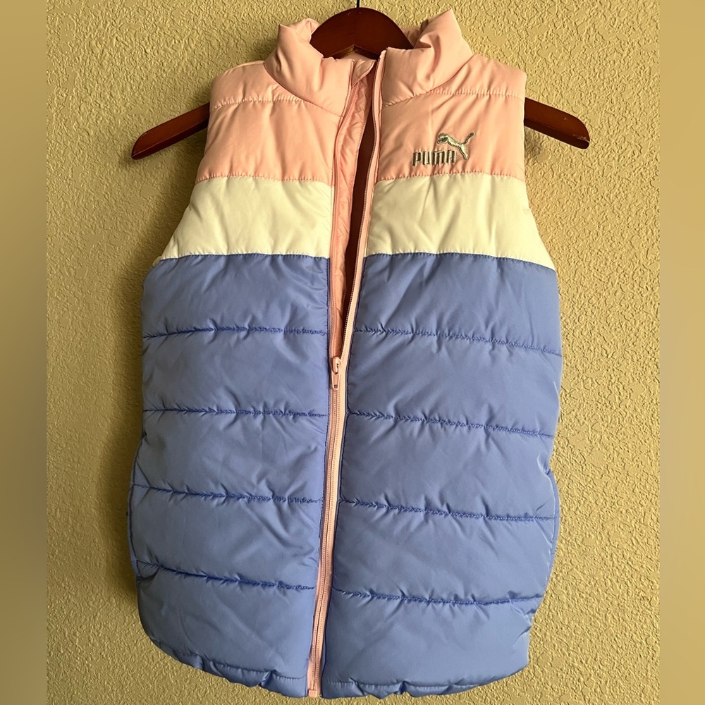 Puma Pastel Pink and Blue Puffer Vest